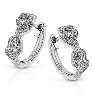 Hoop Earring in 18k Gold with Diamonds