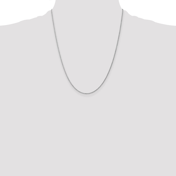 14k WG 1.15mm D/C Machine-made Rope Chain