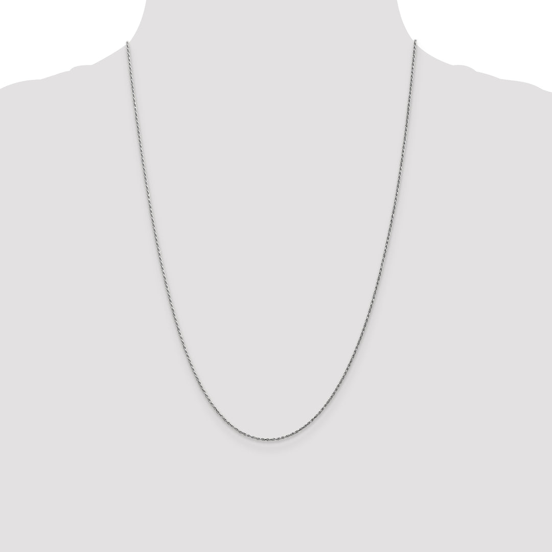 14k WG 1.15mm D/C Machine-made Rope Chain