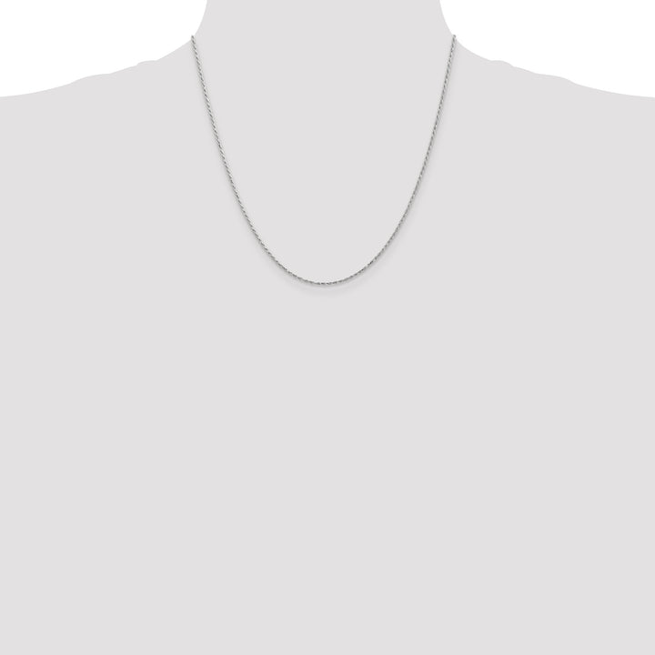 14k WG 1.30mm D/C Machine-made Rope Chain