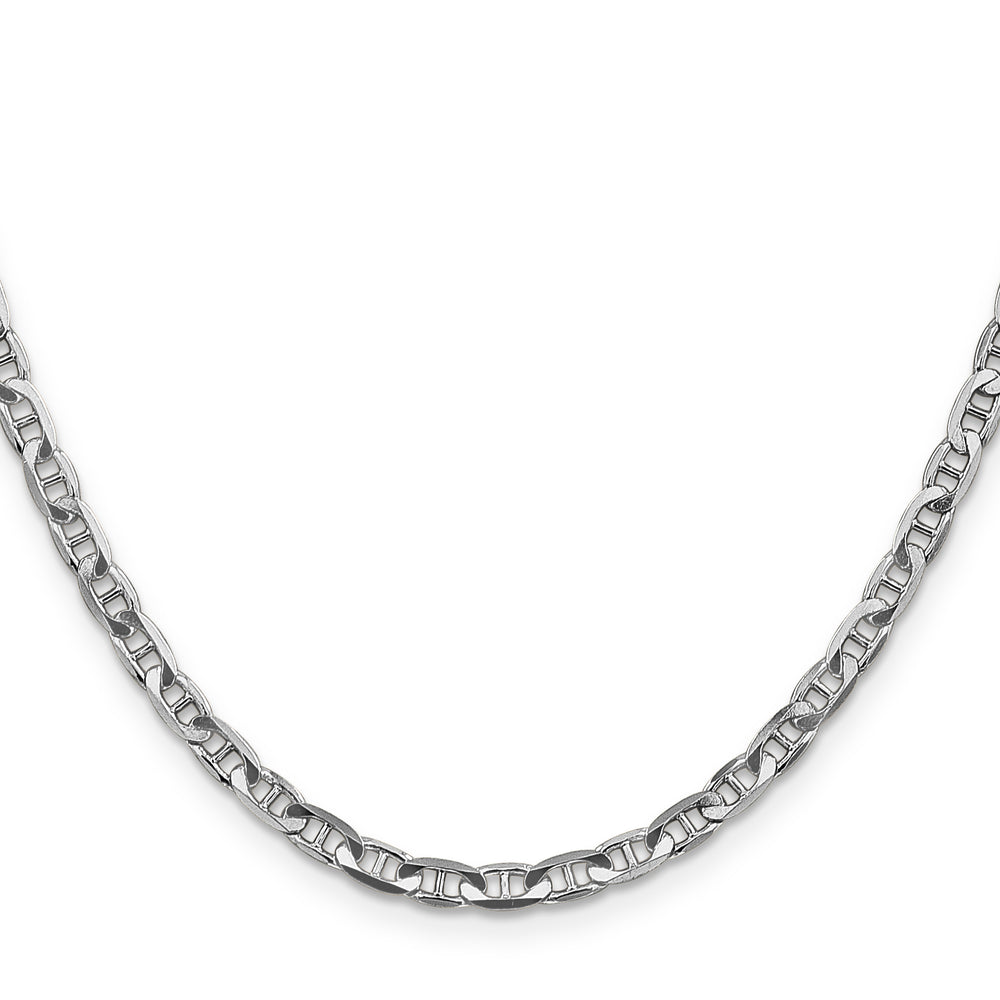 14k White Gold 3.75mm Concave Anchor Chain
