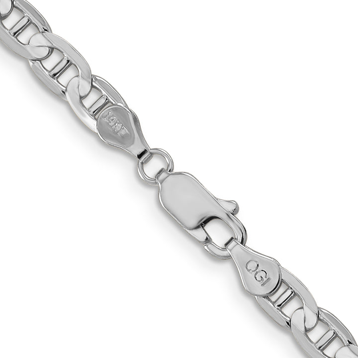 14k White Gold 4.5mm Concave Anchor