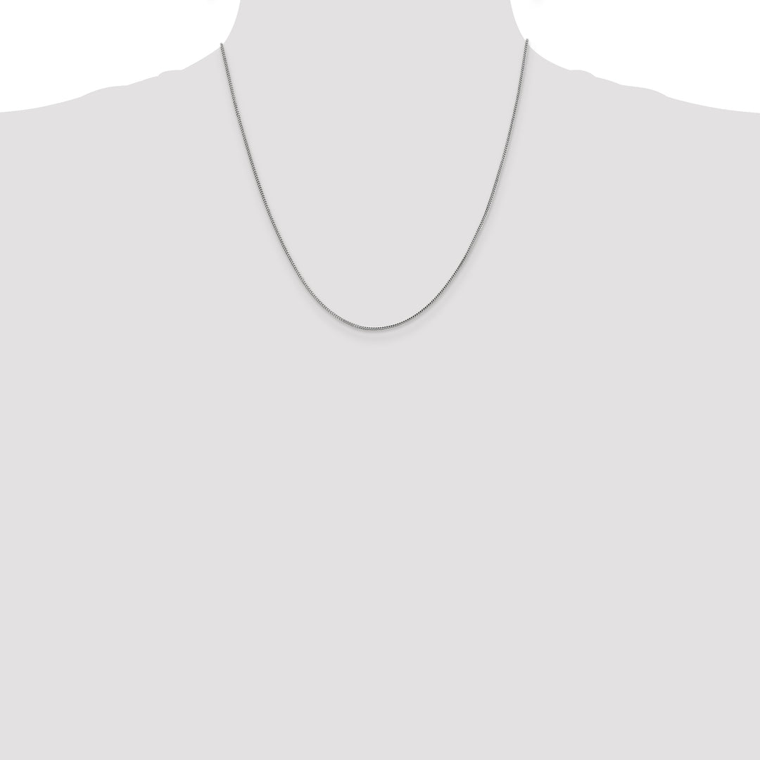 14k White Gold .9mm Franco Chain