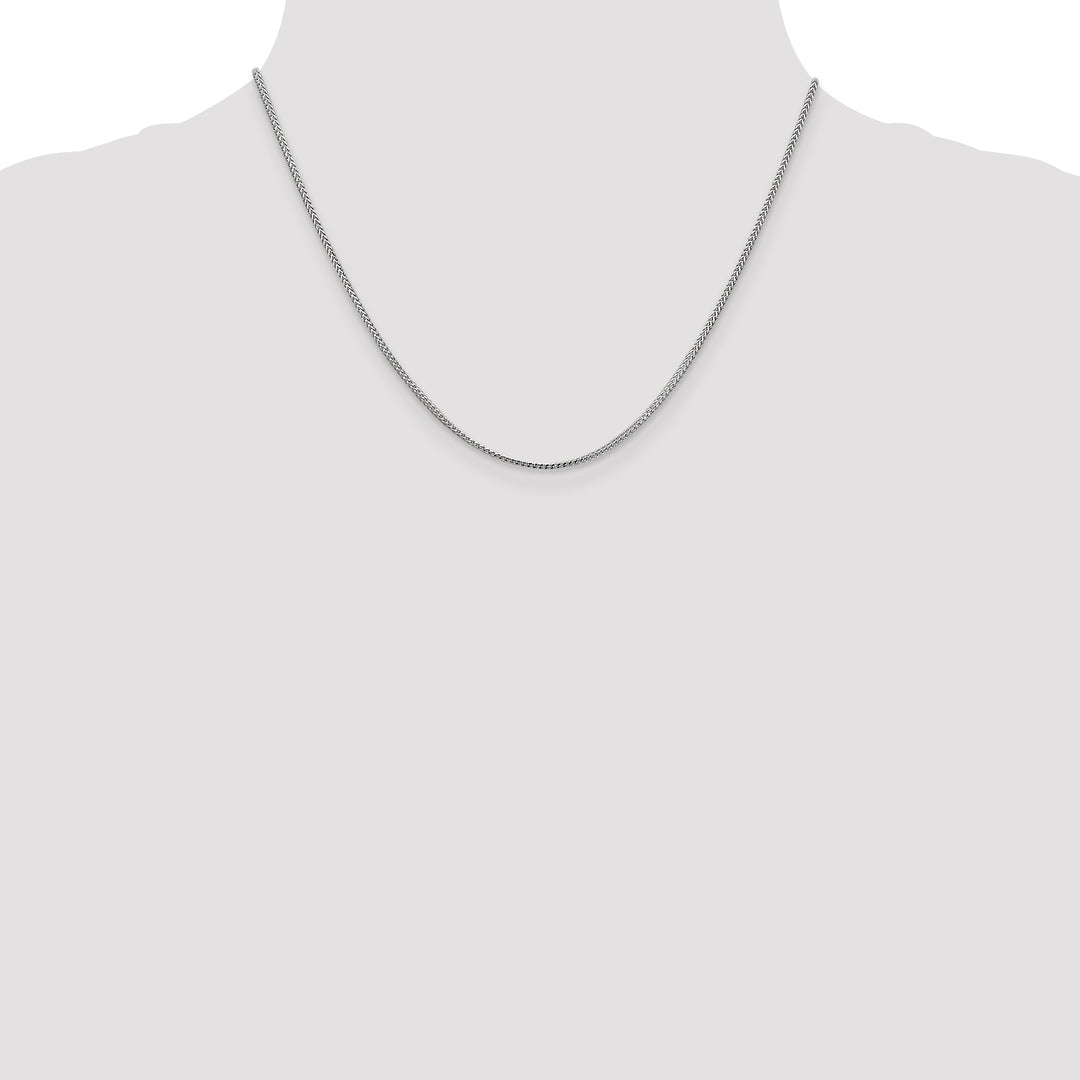 14k White Gold 1.0mm Franco Chain