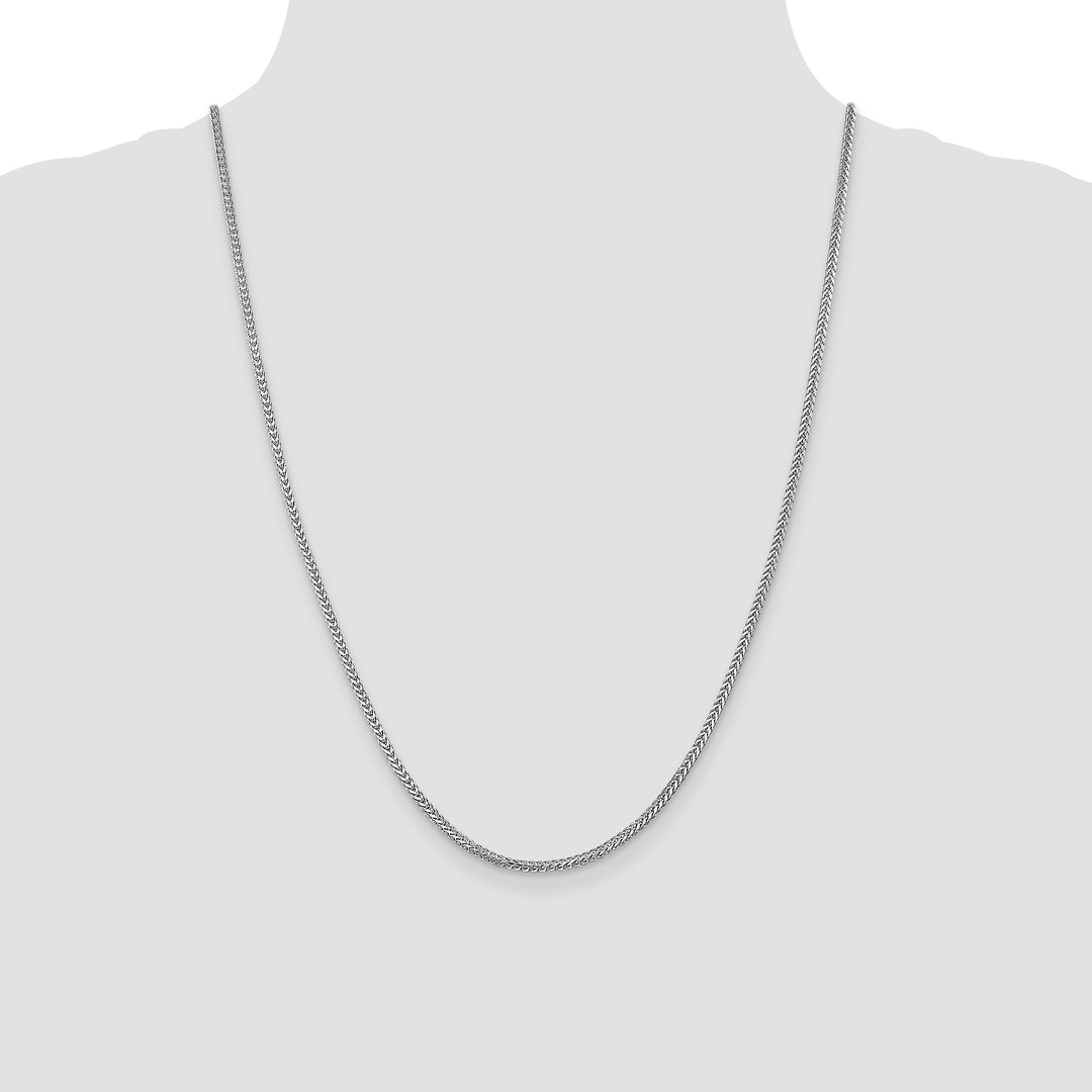 14k White Gold 2.0mm Franco Chain