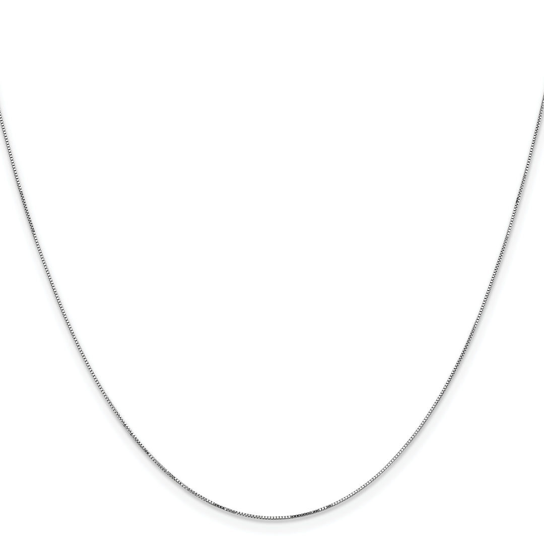 14k White Gold .5mm Box with Lobster Clasp Chain