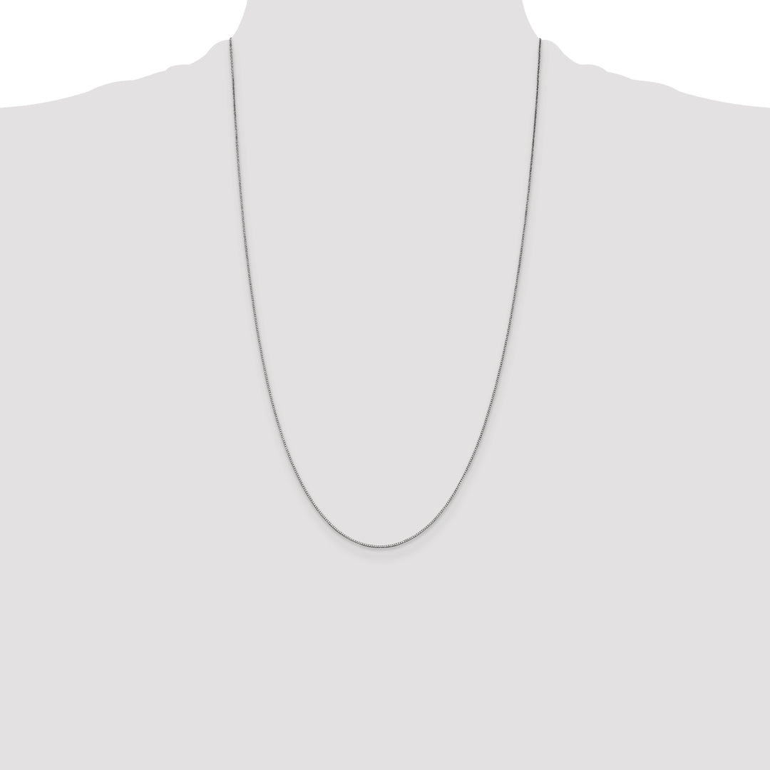14k White Gold .7mm Box with Lobster Clasp Chain
