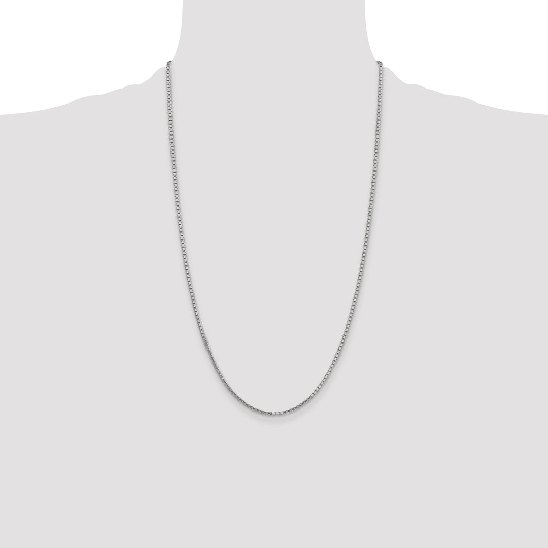14k White Gold 1.9mm Box Chain