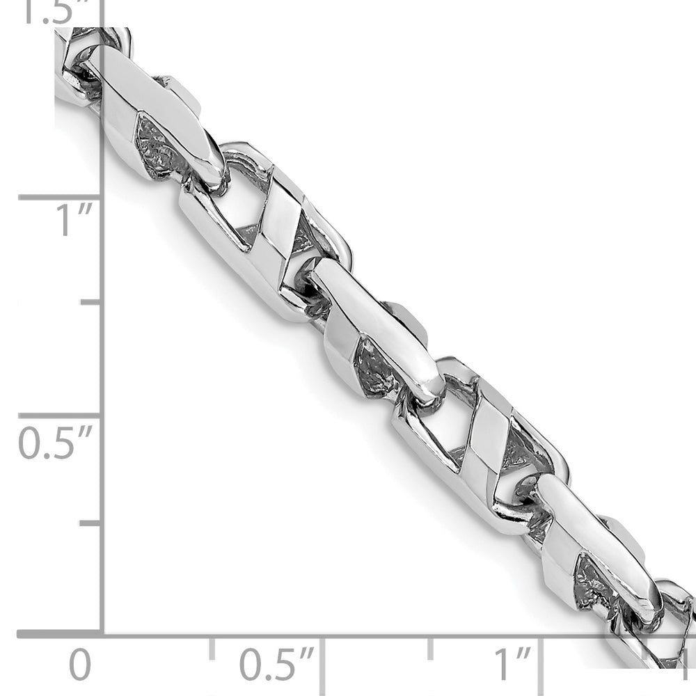 14k White Gold 5.5mm Fancy Link Bracelet