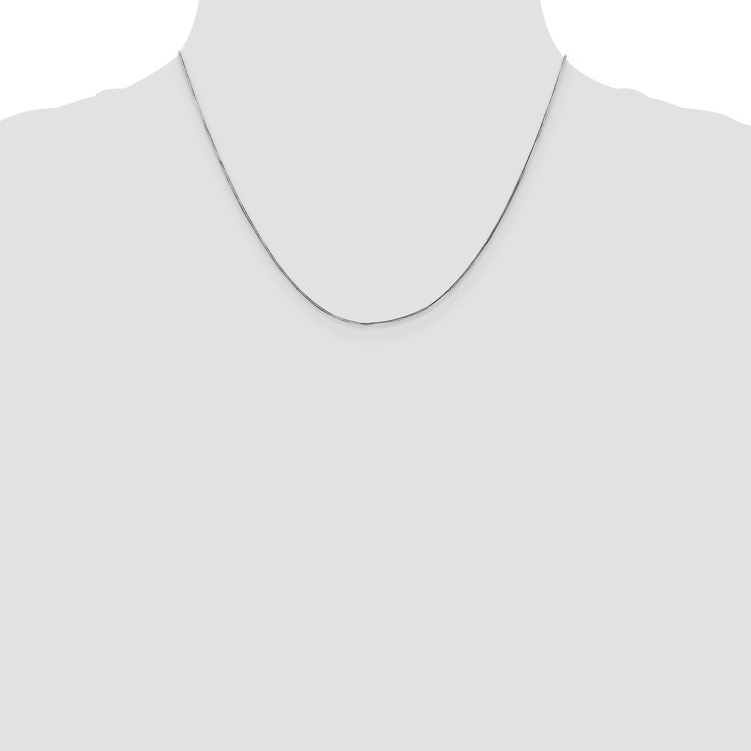 14k White Gold .5mm Octagonal Snake Chain