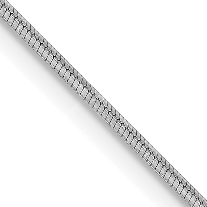 14k White Gold .8mm Octagonal Snake Chain