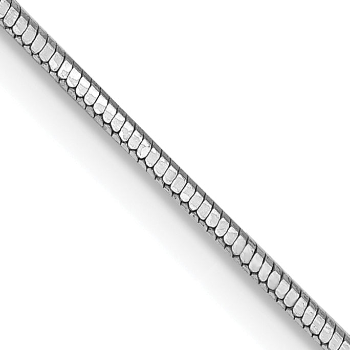 14k White Gold .9mm Octagonal Snake Chain