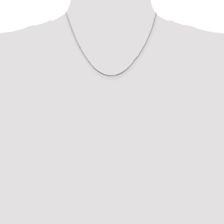 14k White Gold .9mm Octagonal Snake Chain