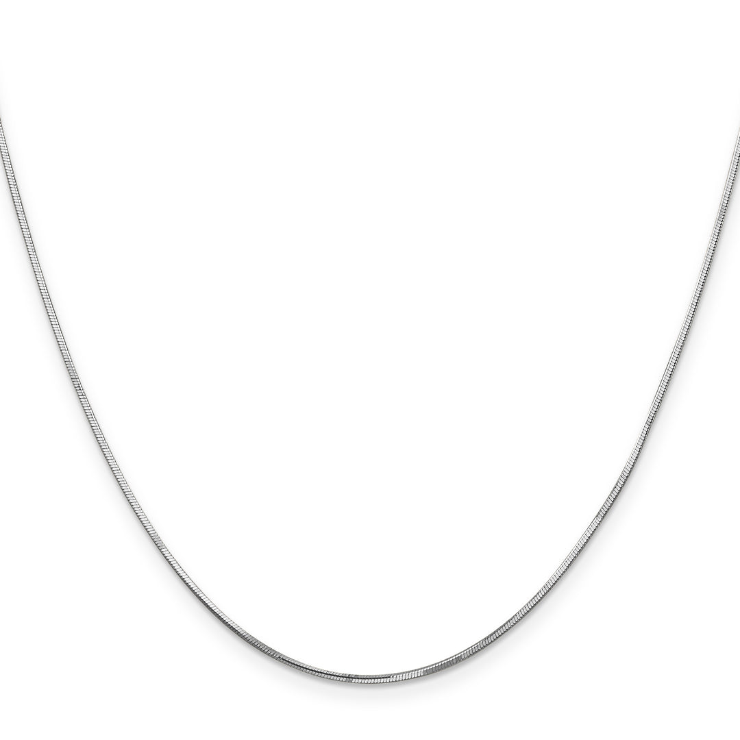 14k White Gold .9 mm Octagonal Snake Chain