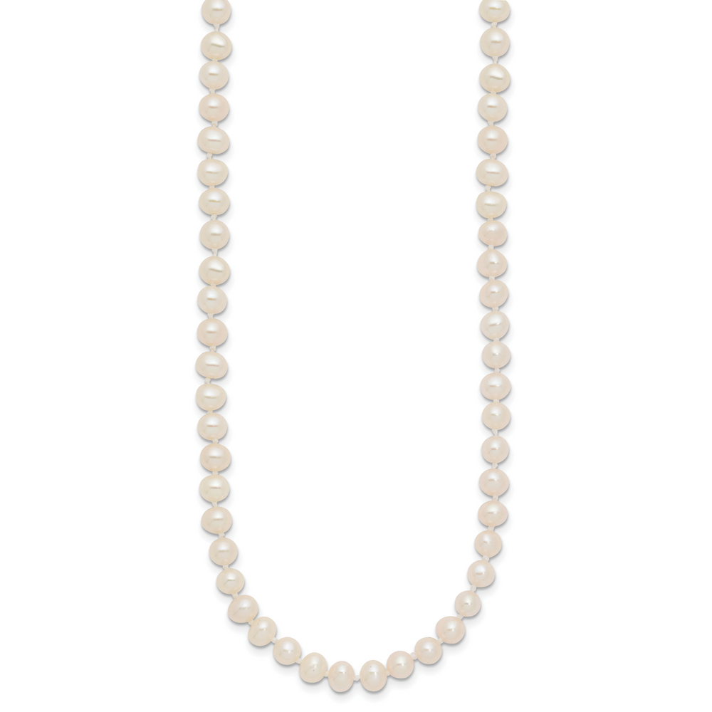 14k 4-5mm White Near Round Freshwater Cultured Pearl Necklace