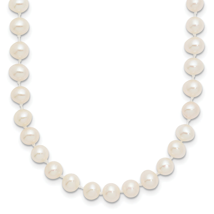 14k WG 5-6mm Near Rnd Wht Freshwater Cultured Pearl 18in Necklace