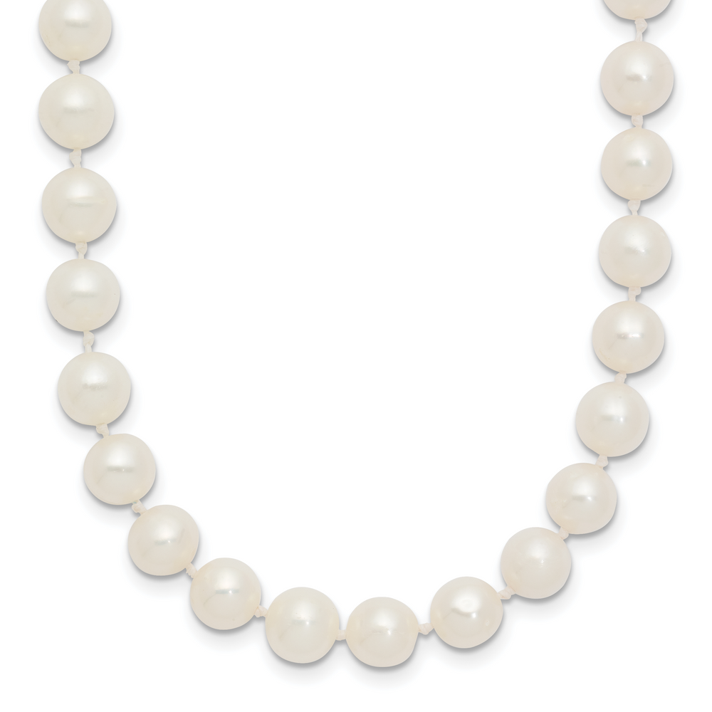 14k WG 6-7mm Near Rnd Wht Freshwater Cultured Pearl 18in Necklace