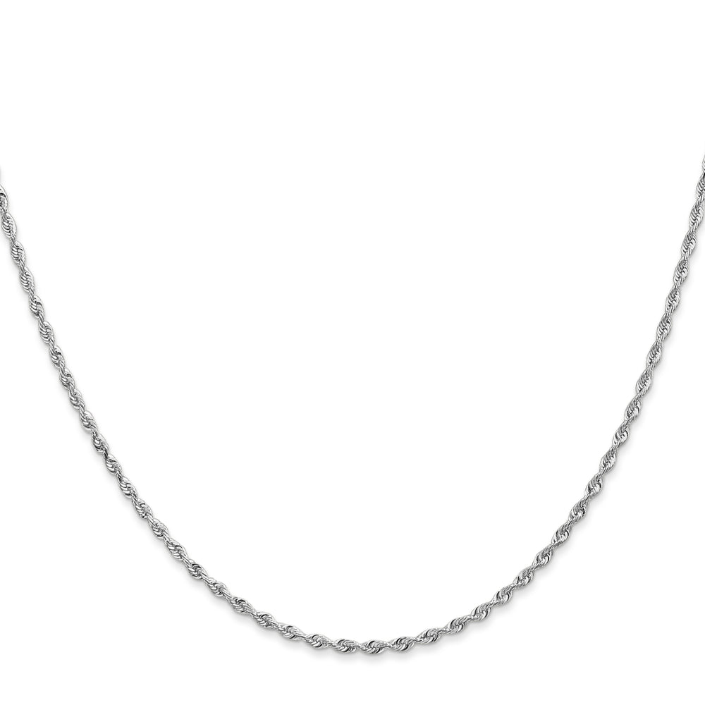 14k White Gold 1.85mm D/C Quadruple Rope Chain