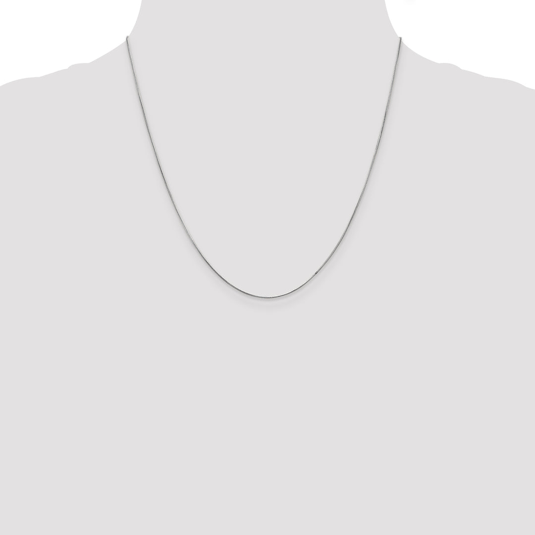 14k White Gold .6mm Round Snake Chain