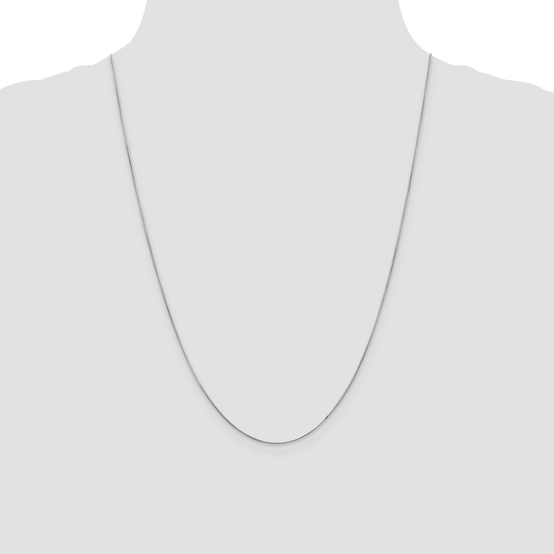 14k White Gold .6mm Round Snake Chain