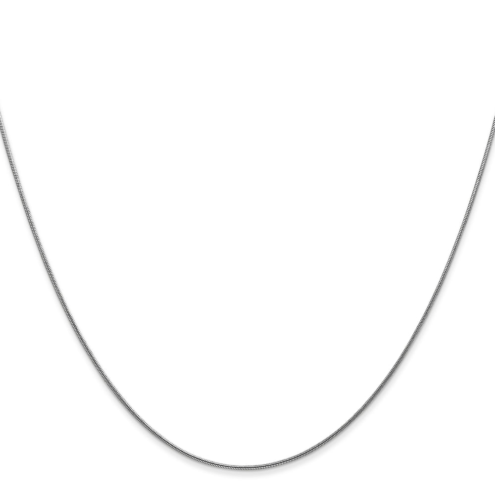 14k White Gold .8mm Round Snake Chain