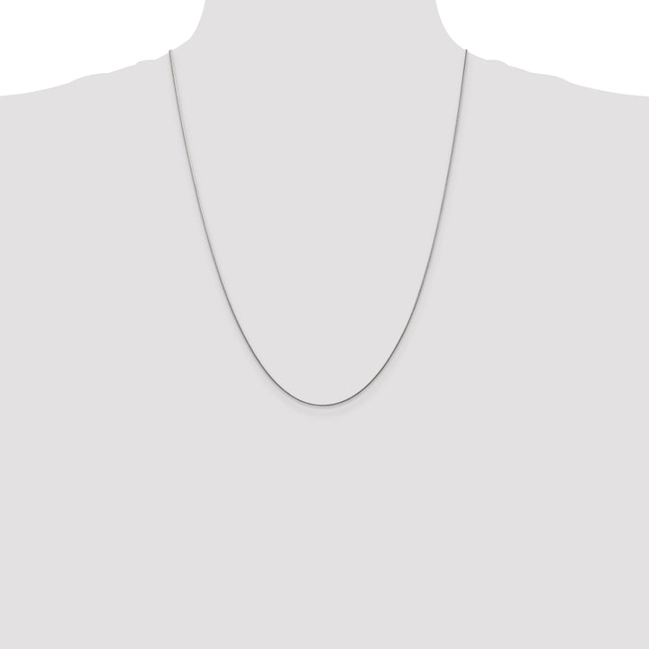14k White Gold .8mm Round Snake Chain
