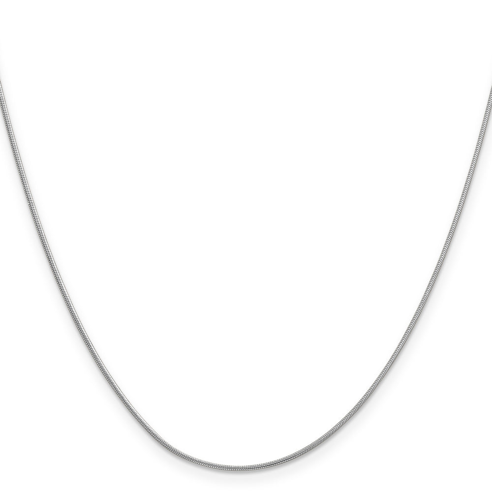 14k White Gold .9mm Round Snake Chain