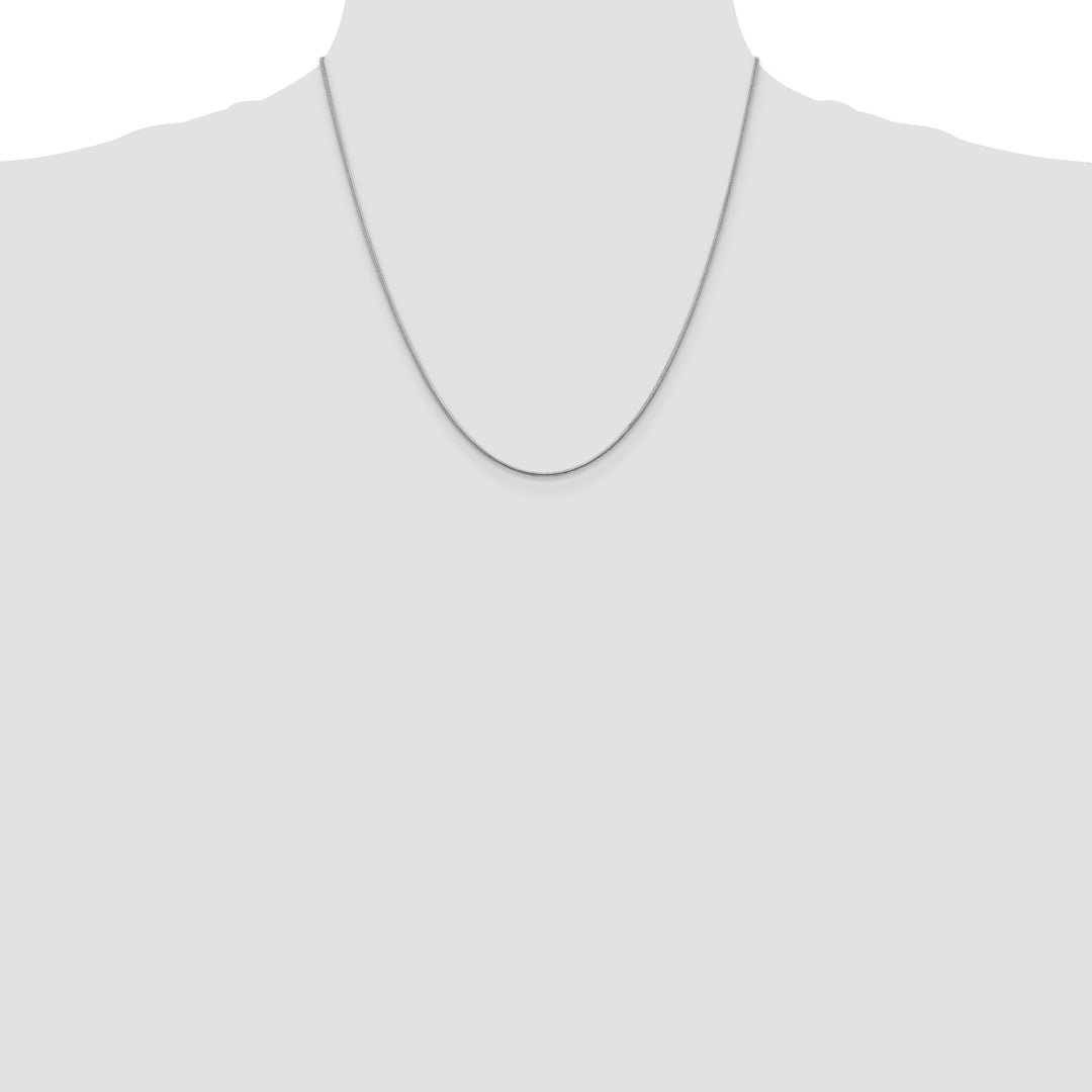 14k White Gold 1.1mm Round Snake Chain