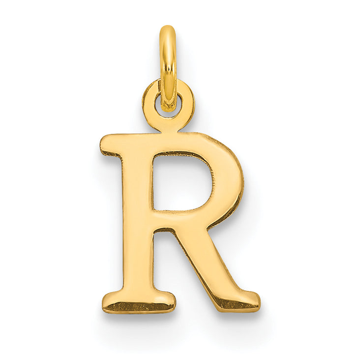 14ky Cutout Letter R Initial Pendant