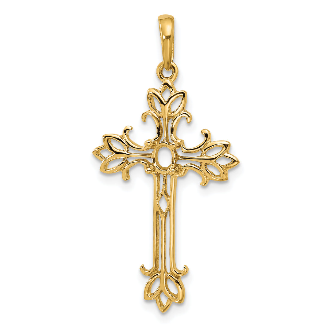 14k Polished Cross Mounting