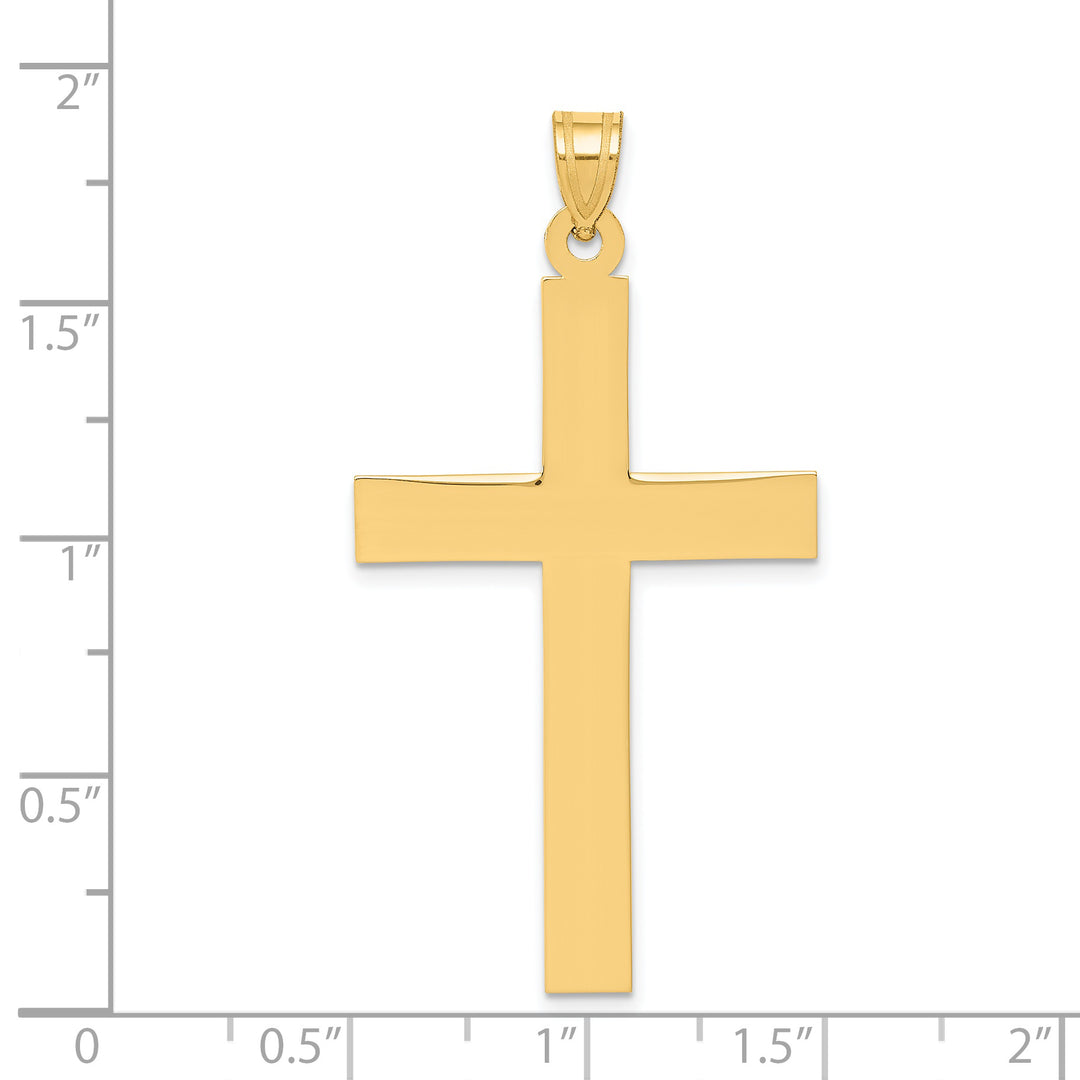 14k Sandblasted Cross Pendant