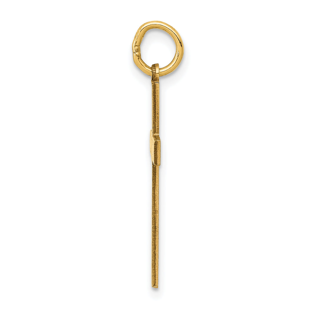 14K Laser Designed Cross Charm