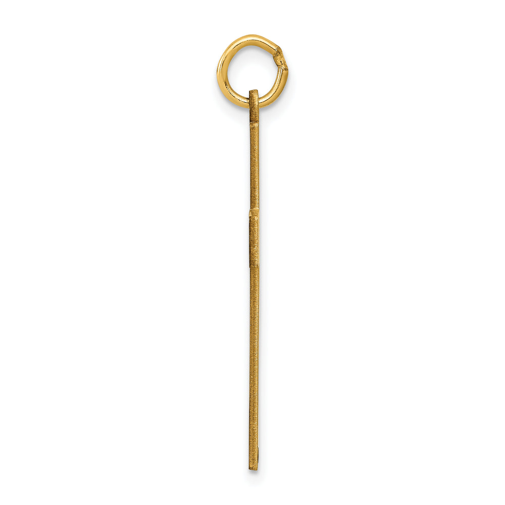 14K Laser Designed Ichthus Cross Pendant