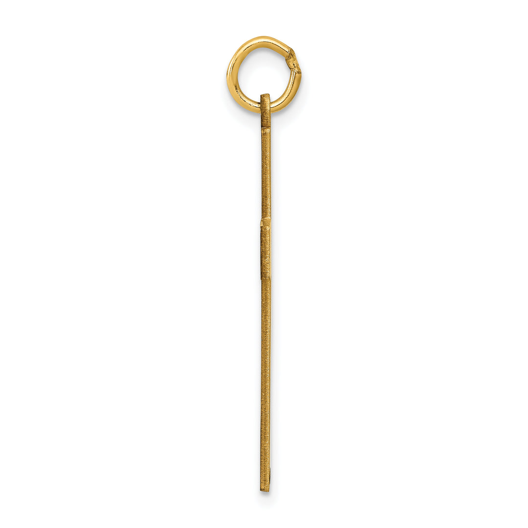 14K Laser Designed Ichthus Cross Pendant