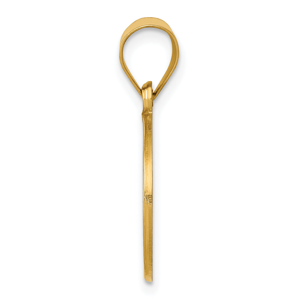 14k Polished and Satin St John Baptist Medal Hollow Pendant