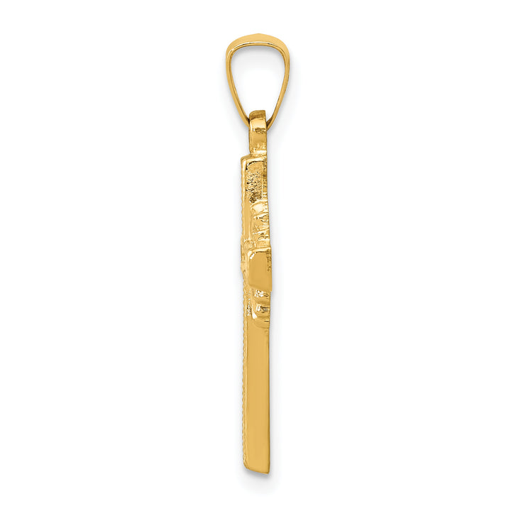14k Polished Celtic Cross Pendant