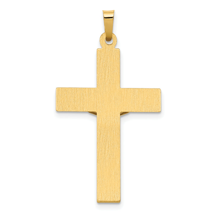 14k Two-tone Polished INRI Crucifix Pendant