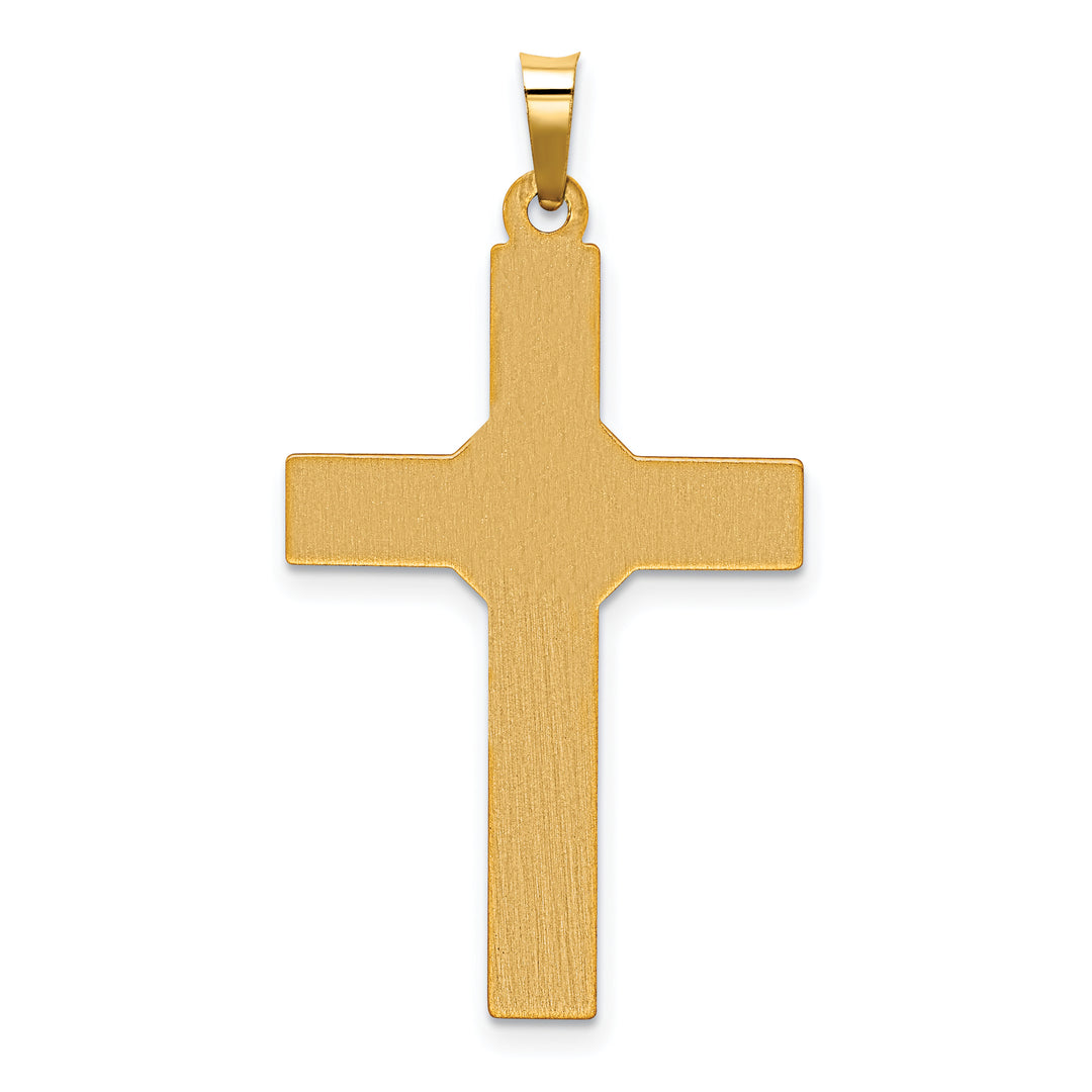 14k Hollow Polished Center X Cross