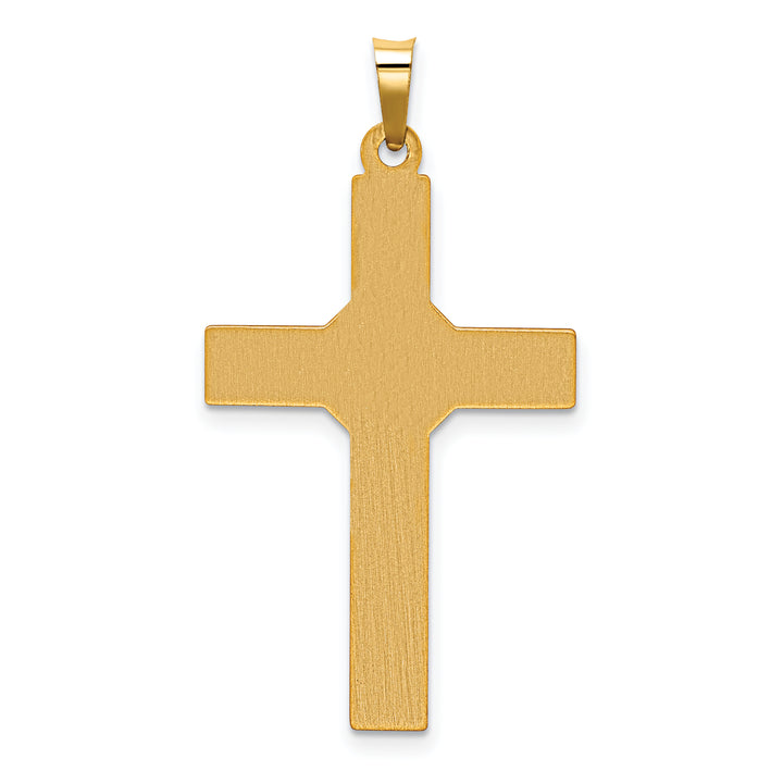 14k Hollow Polished Center X Cross