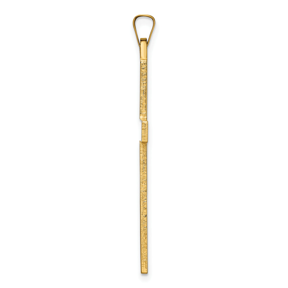 14k Polished Solid Cross Pendant