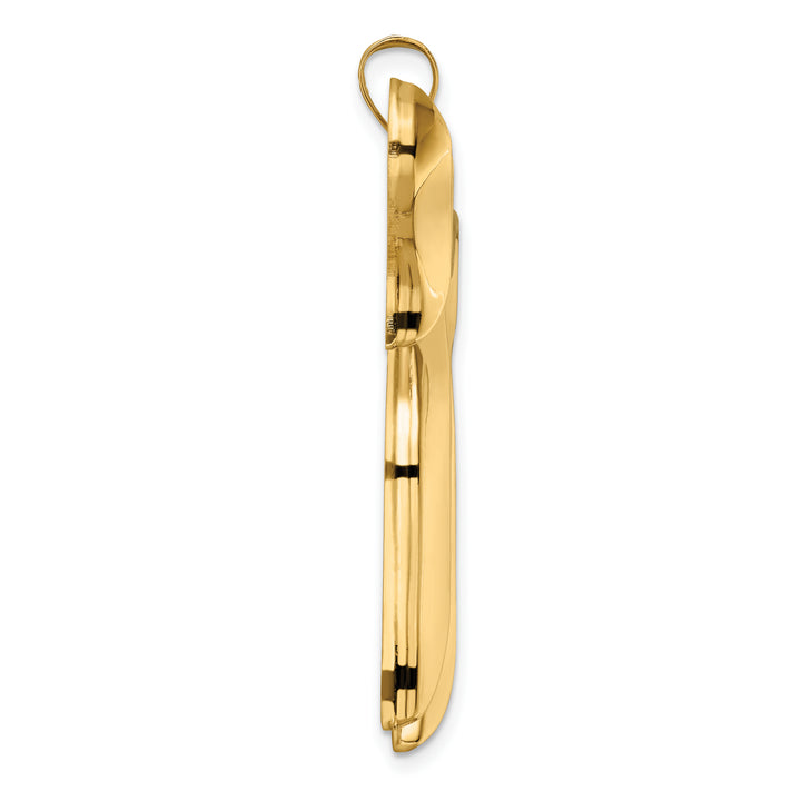 14k Polished Solid Chai Symbol Pendant