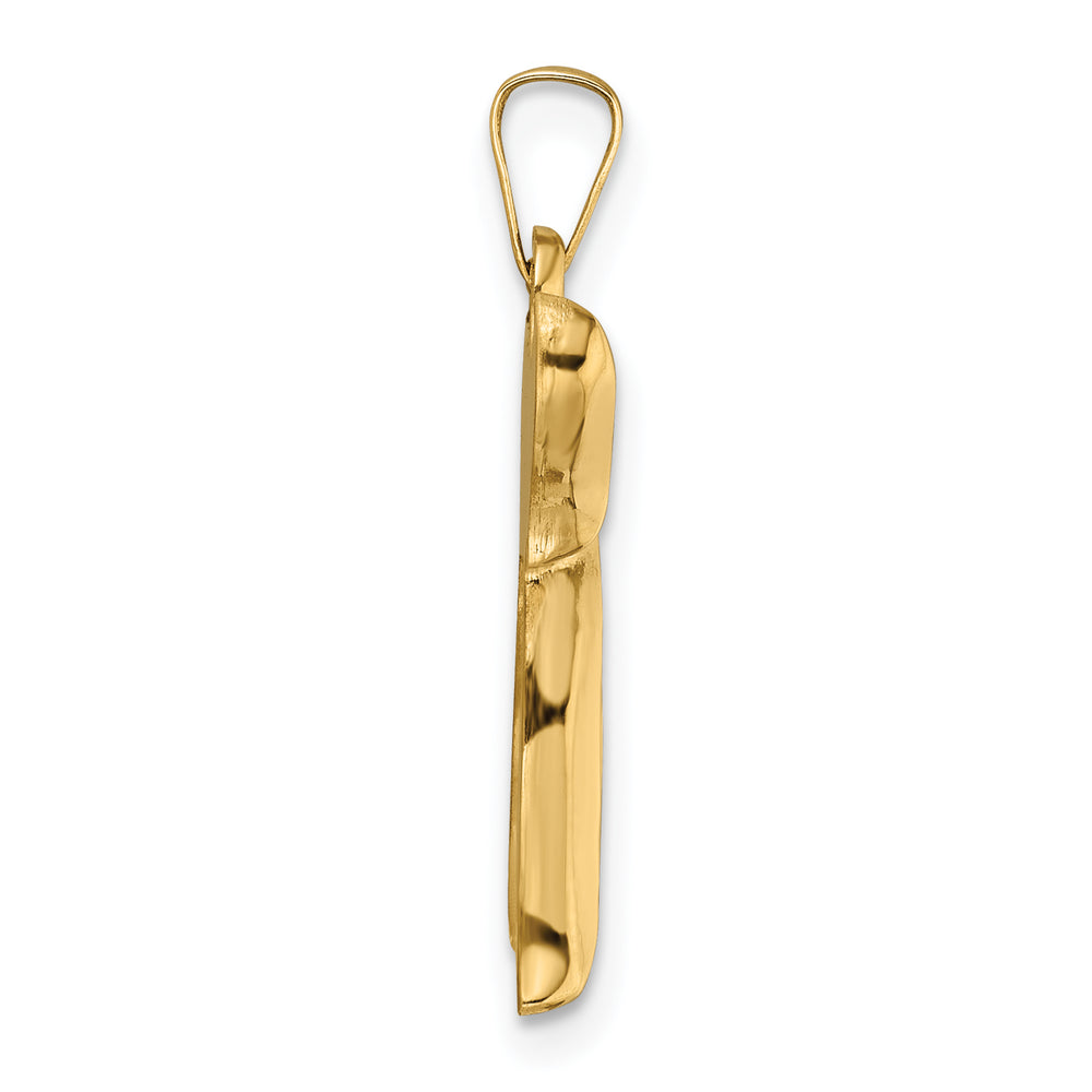 14k Polished Hollow Chai Symbol Pendant