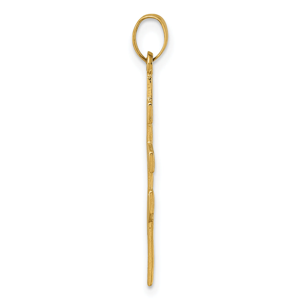 14k Polished Eastern Orthodox Cross Pendant