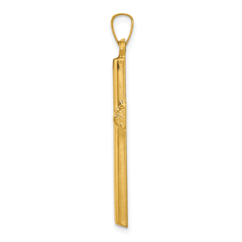 14k Hollow Cross Pendant