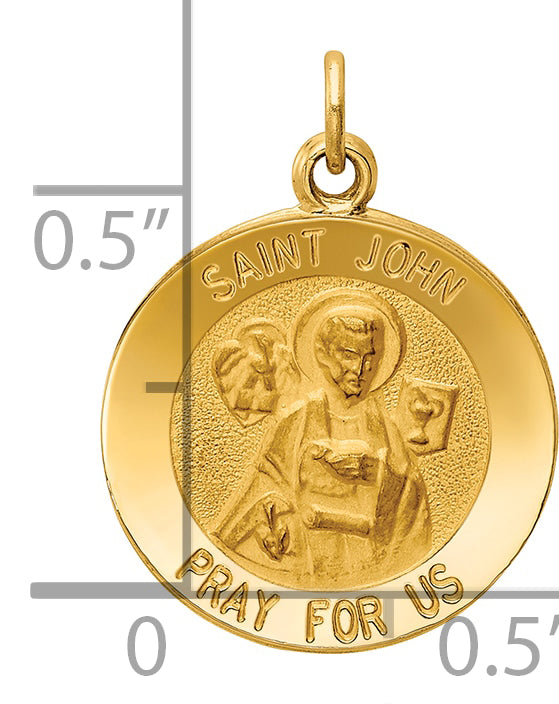 14k Saint John Medal Charm