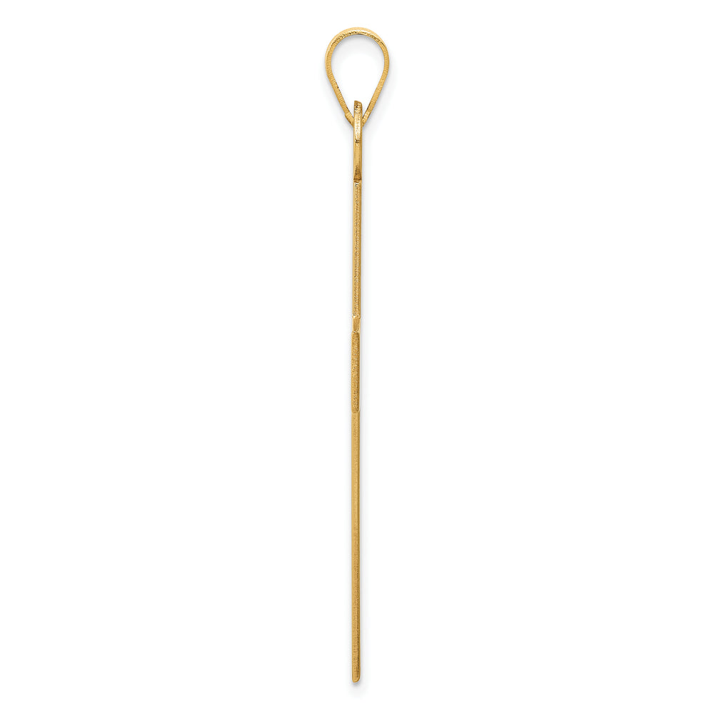 14K Polished Cross Charm