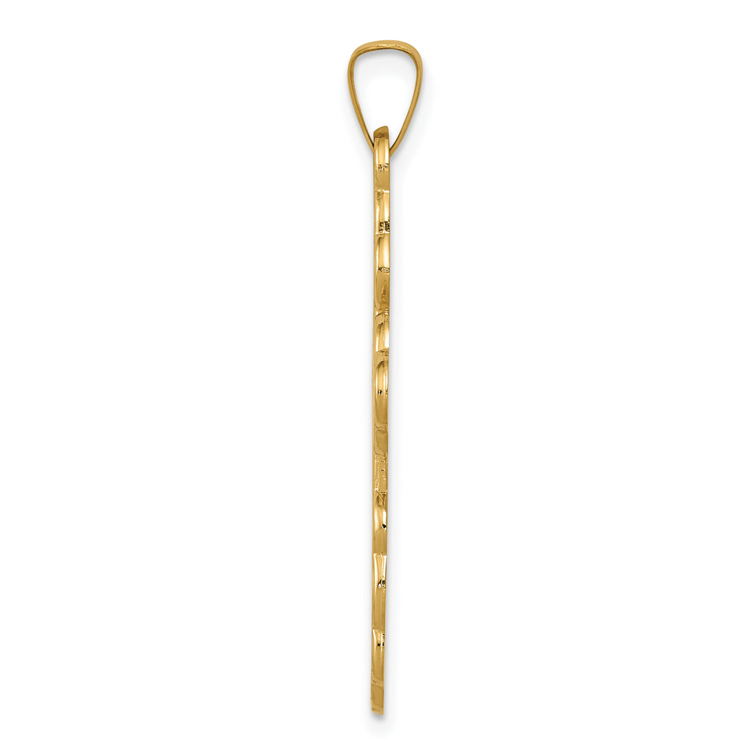 14k Eastern Orthodox Cross Pendant