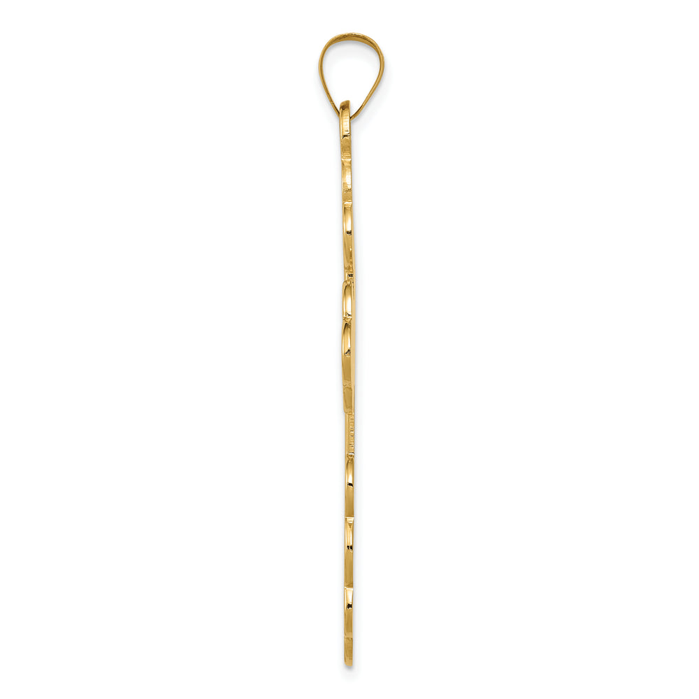 14k Eastern Orthodox Cross Pendant