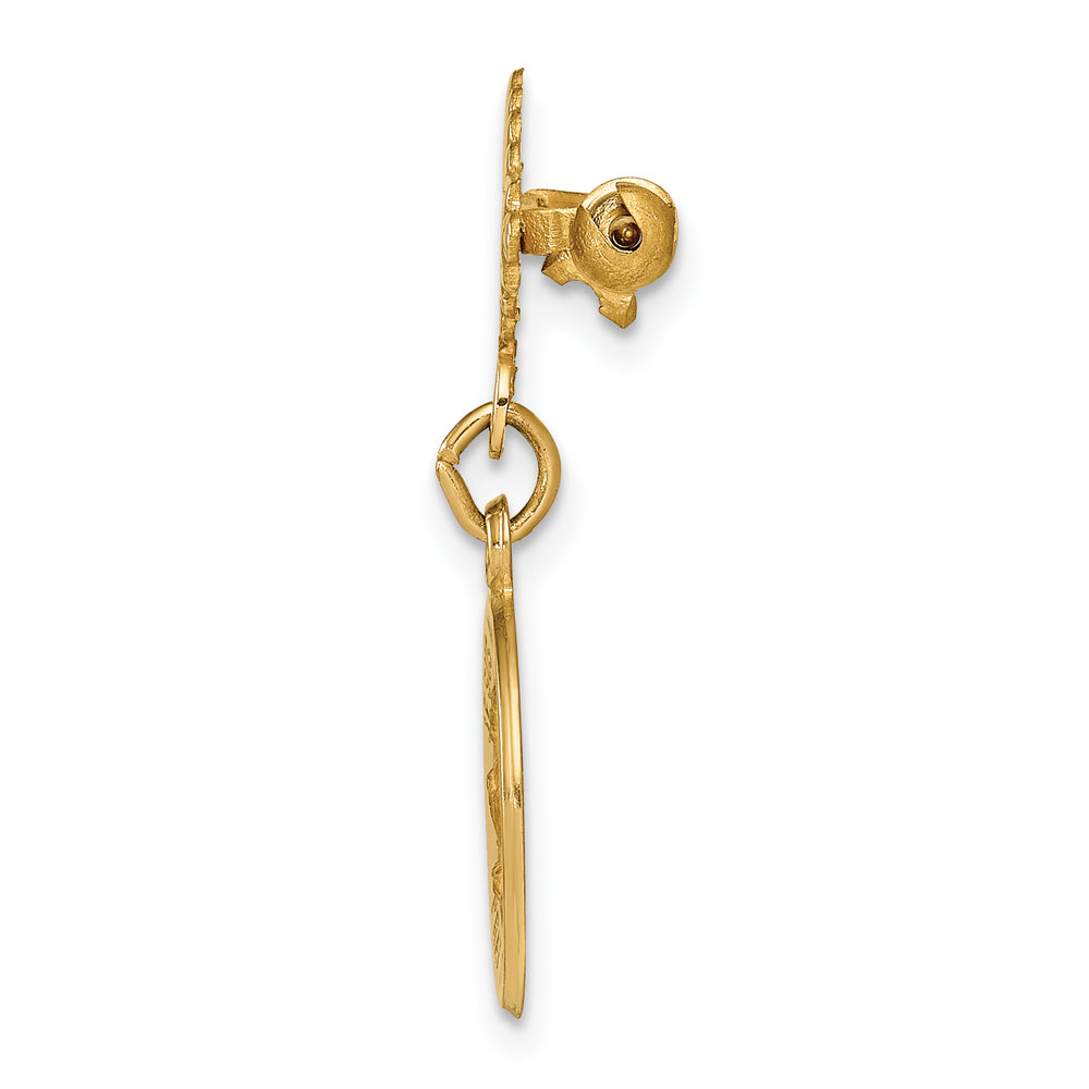 14k Holy Family Medal Pin