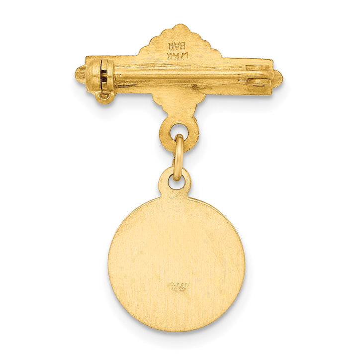 14k Our Lady of Guadalupe Medal Pin